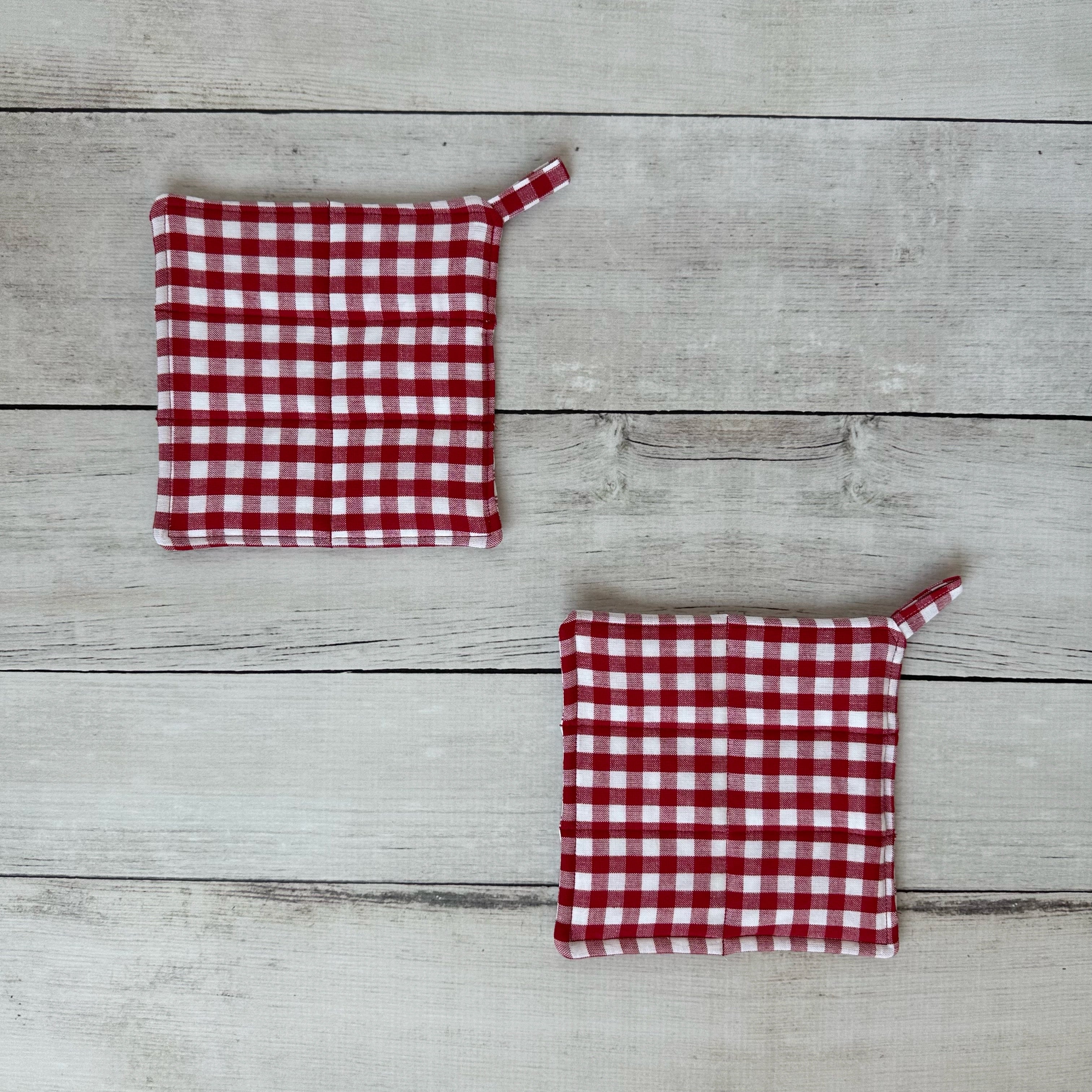 Red Gingham Hot Pads