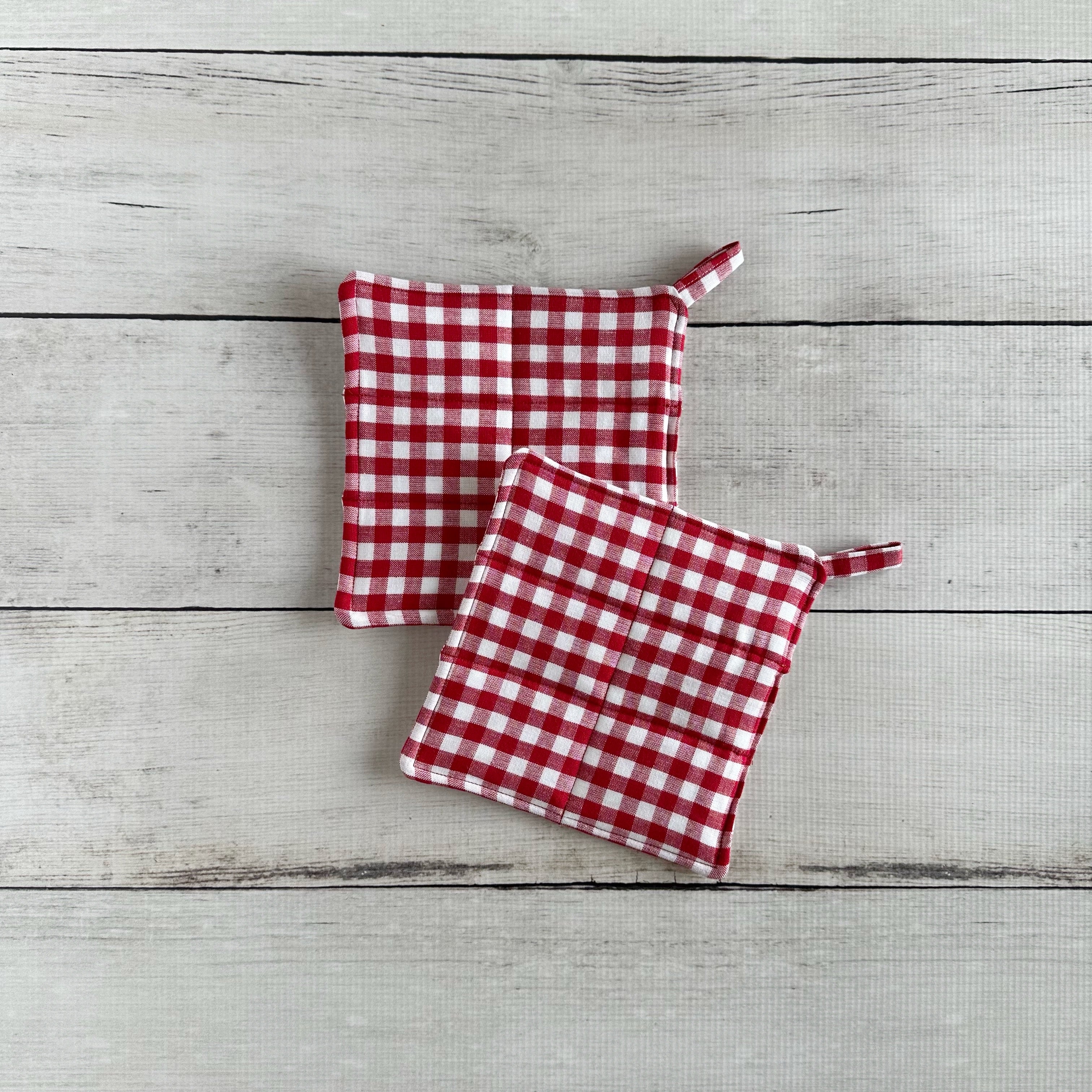 Red Gingham Hot Pads