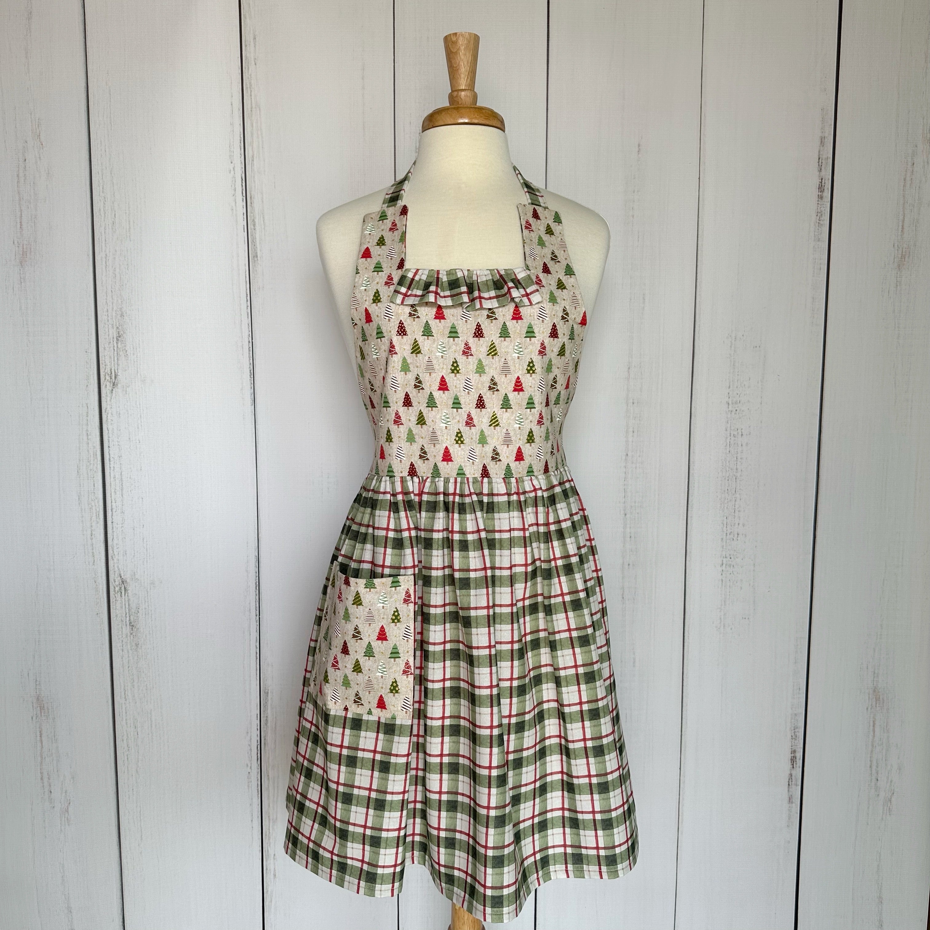Christmas Trees & Plaid Legacy Apron