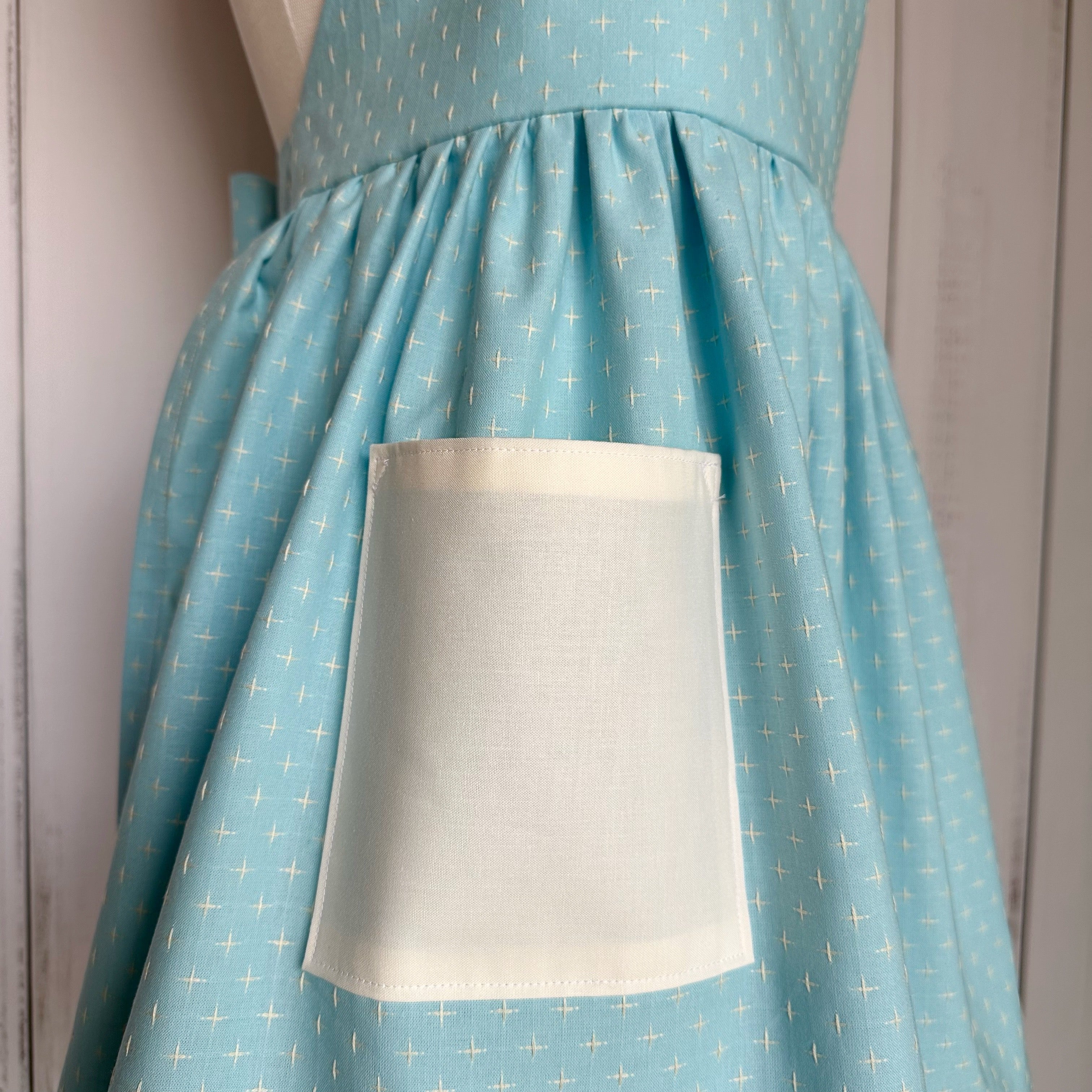 Blue Cross Stitch Legacy Apron