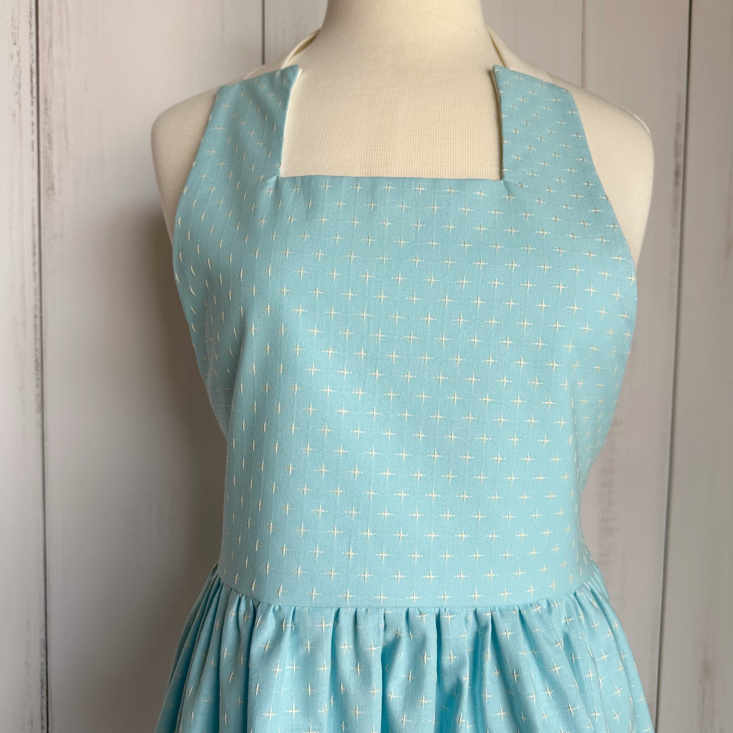 Blue Cross Stitch Legacy Apron