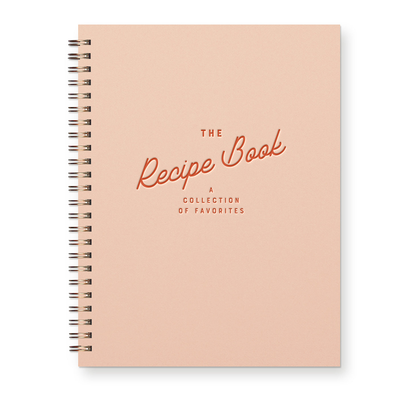 Pink recipe book with &
