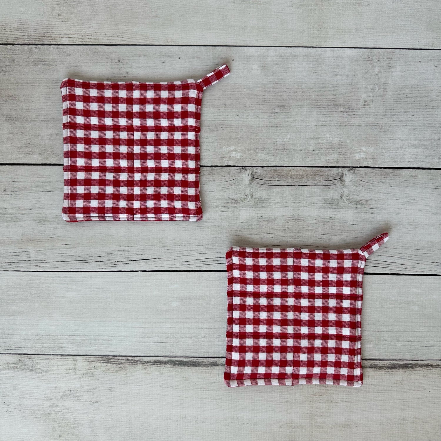 Red Gingham Hot Pads