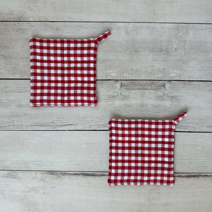 Red Gingham Hot Pads