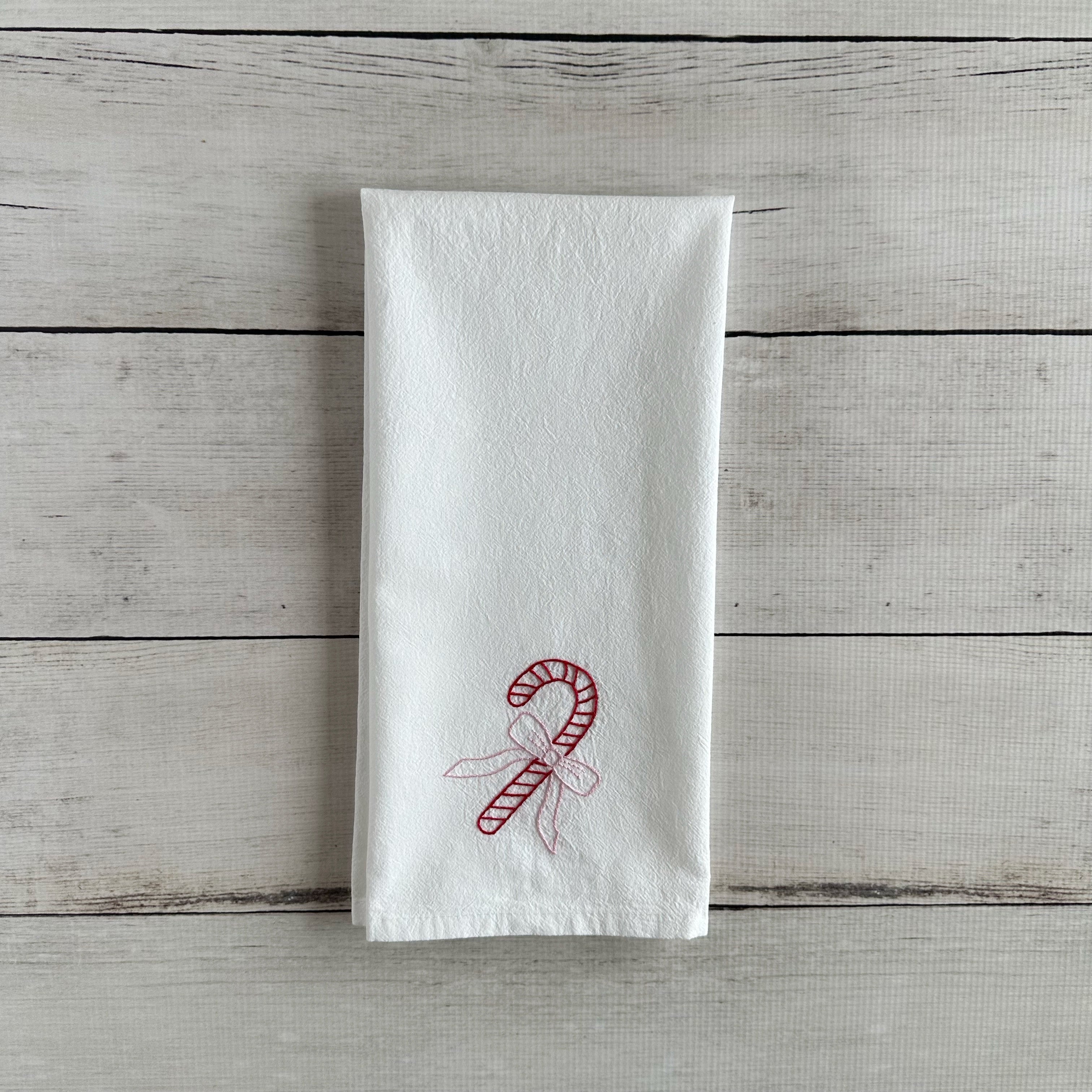 Candy Cane Tea Towel