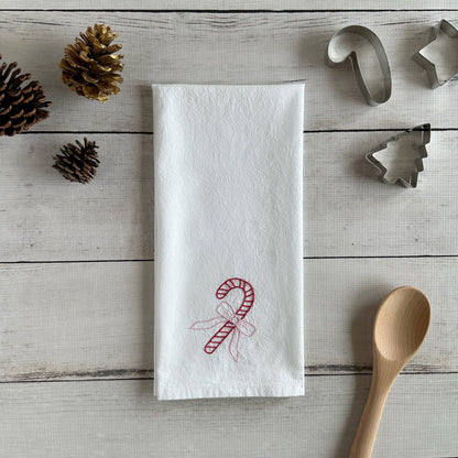 Candy Cane Tea Towel