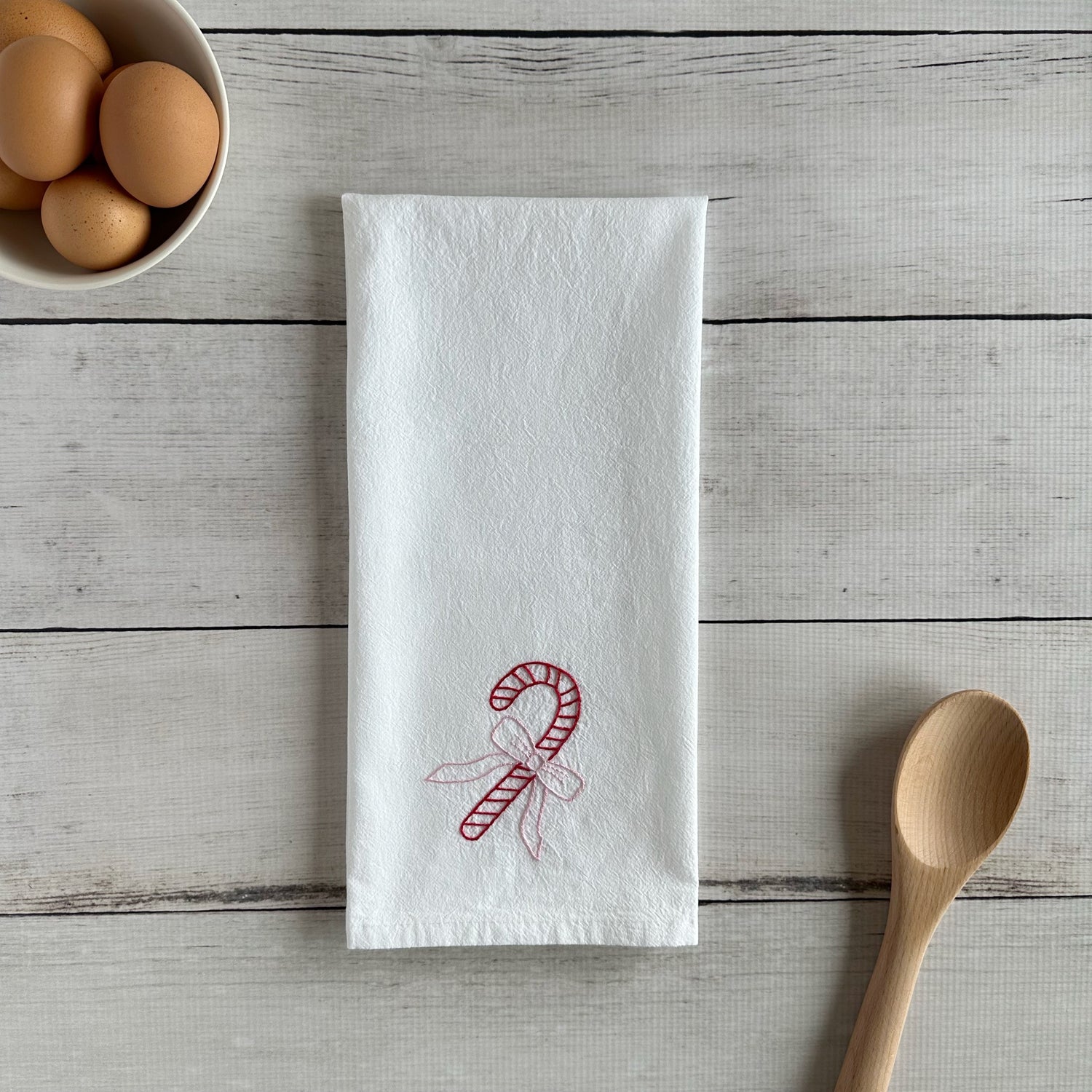 Candy Cane Tea Towel