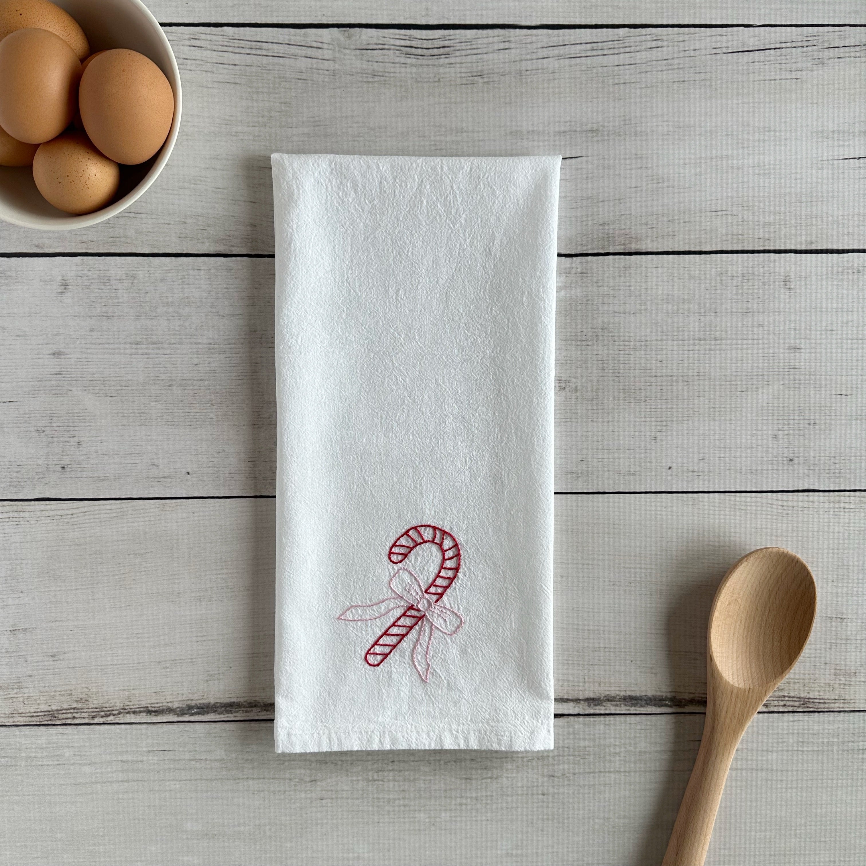 Candy Cane Tea Towel