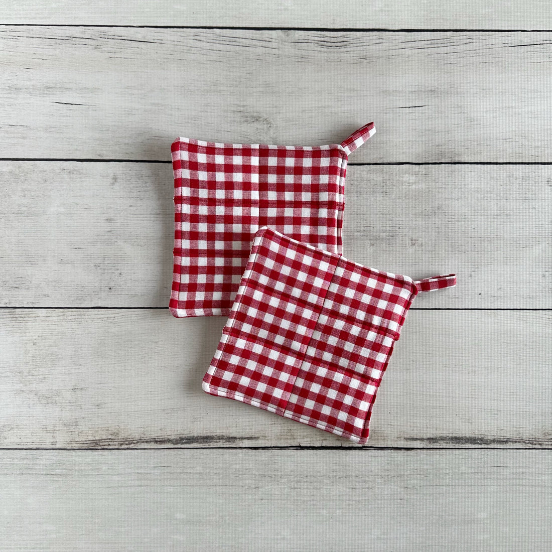 Red Gingham Hot Pads