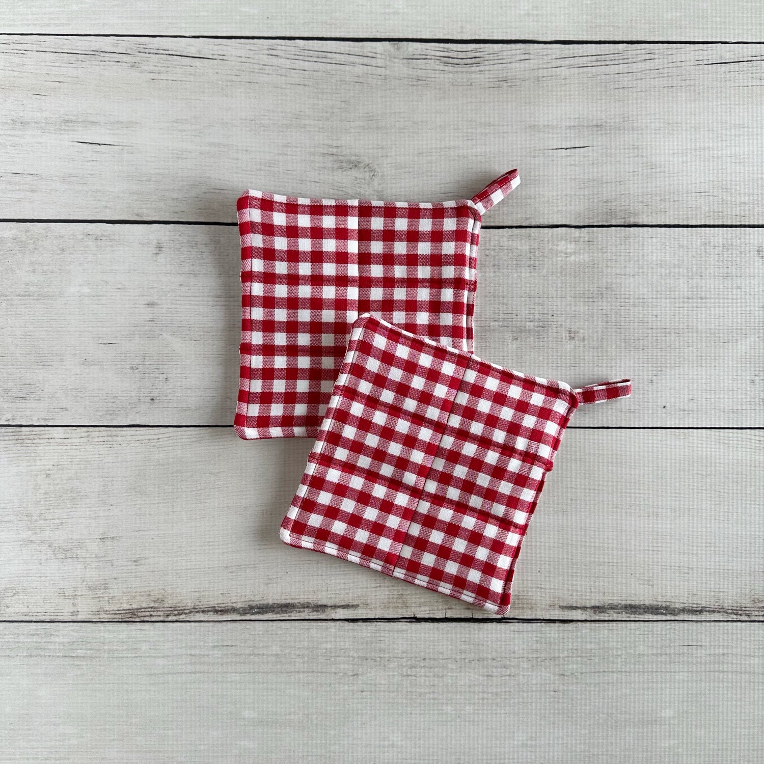 Red Gingham Hot Pads