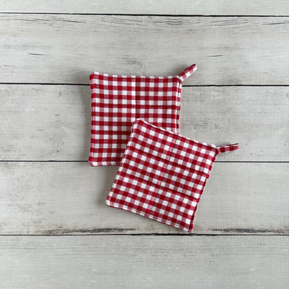 Red Gingham Hot Pads