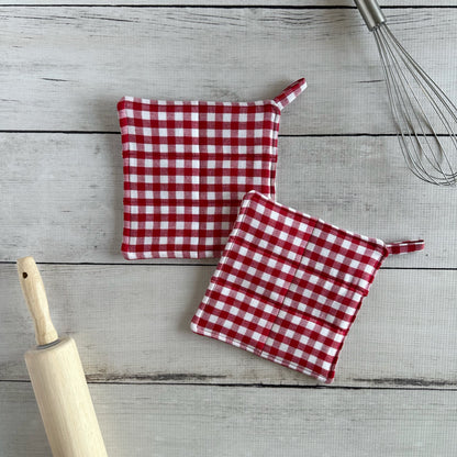 Red Gingham Hot Pads