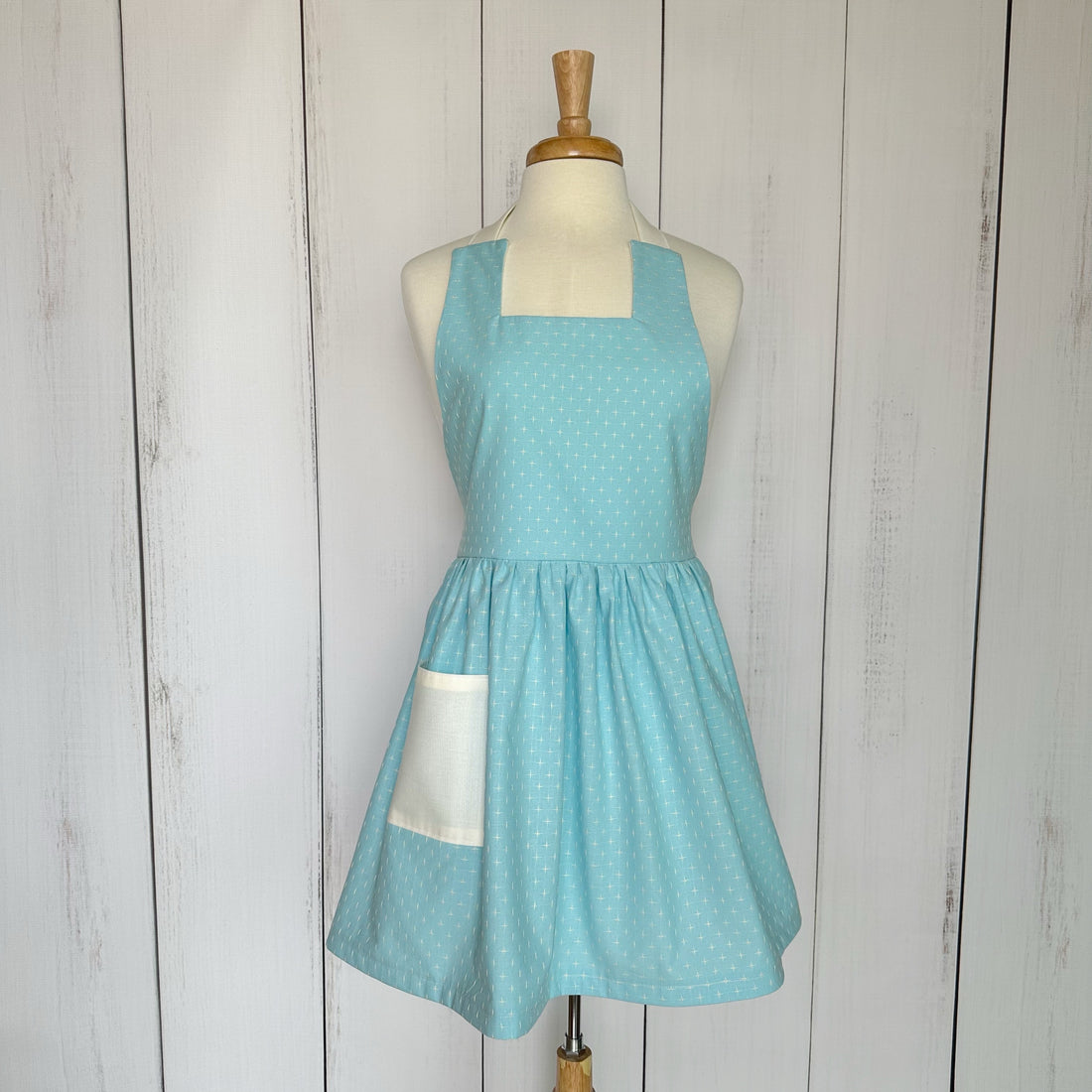 Blue Cross Stitch Legacy Apron