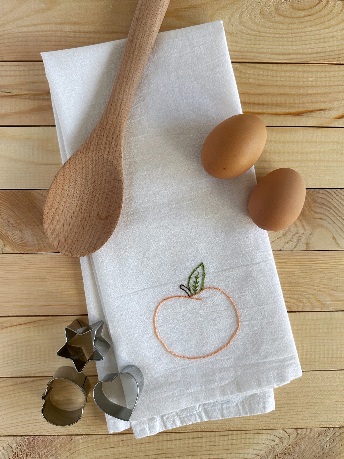 Hand Embroidered Tea Towel