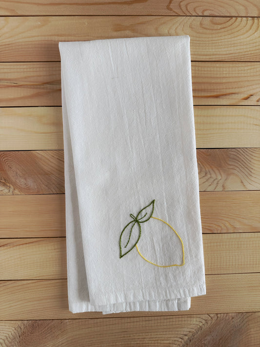 Hand Embroidered Tea Towel