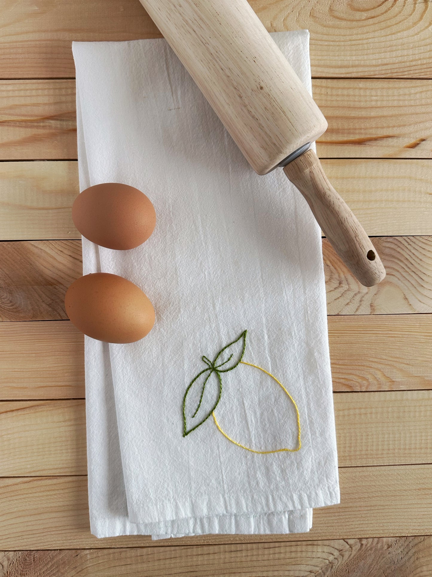 Hand Embroidered Tea Towel