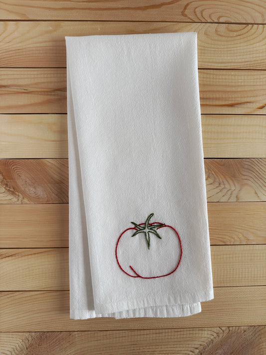 Hand Embroidered Tea Towel