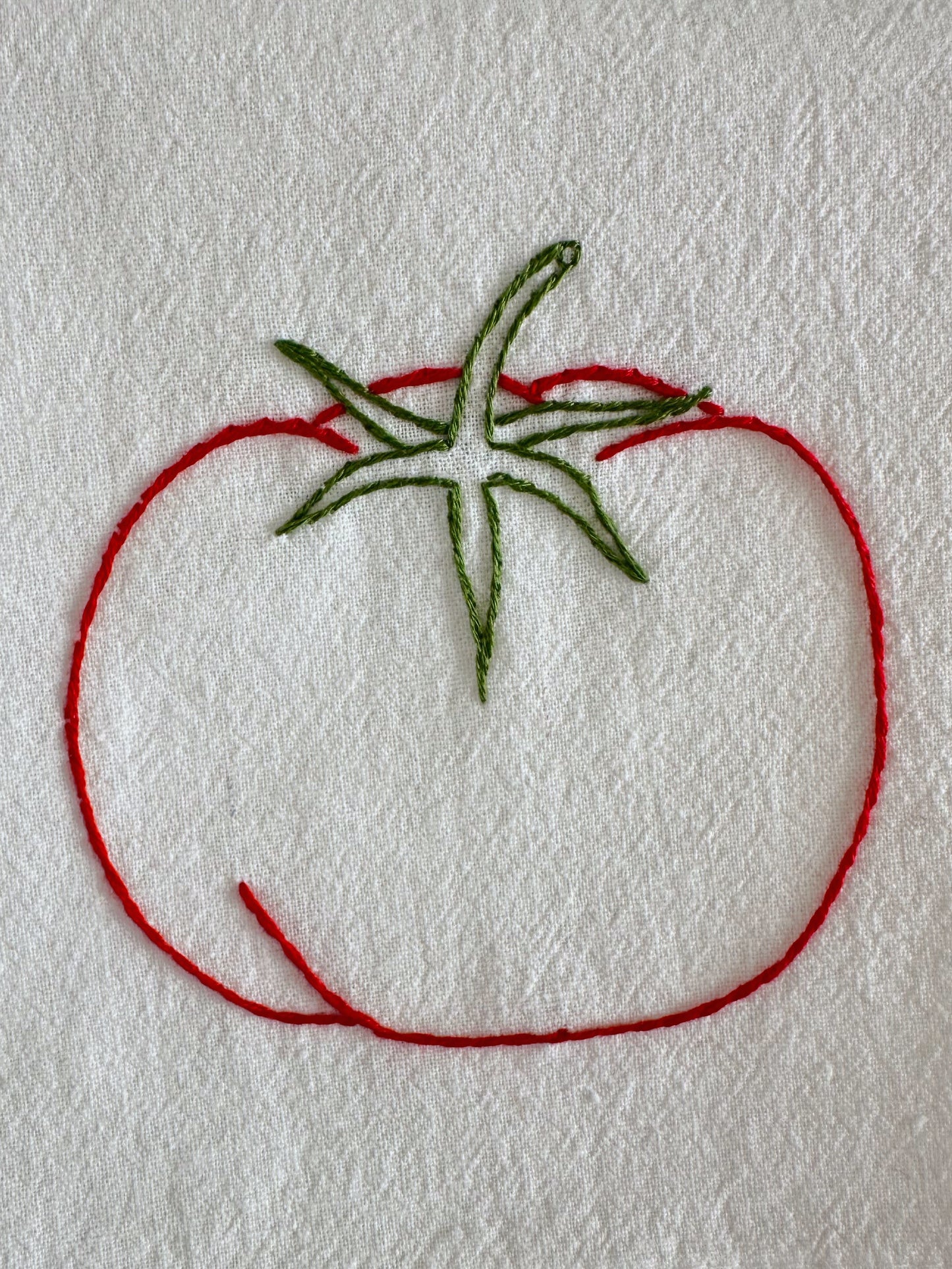 Hand Embroidered Tea Towel