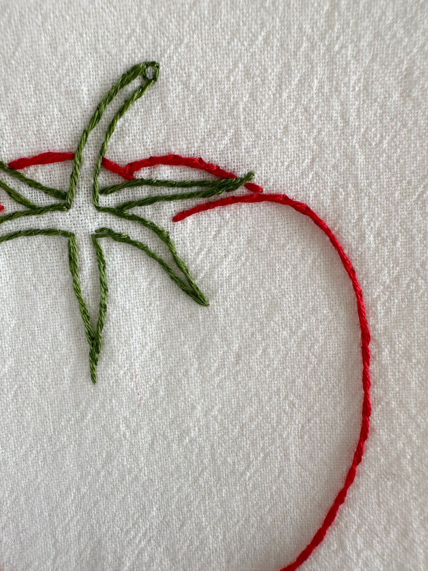 Hand Embroidered Tea Towel