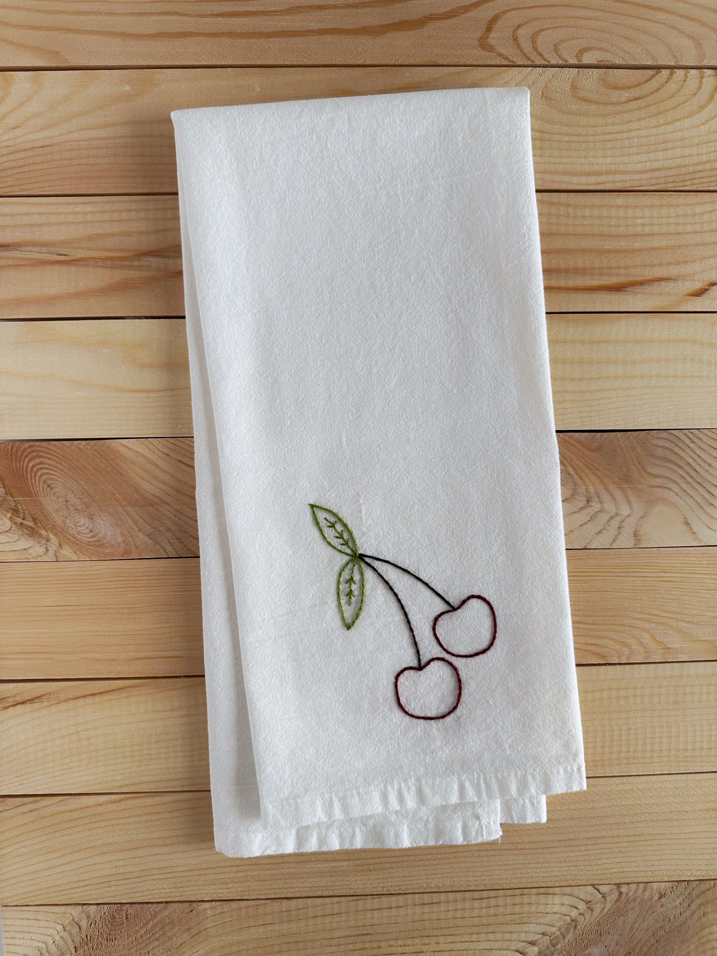 Hand Embroidered Tea Towel