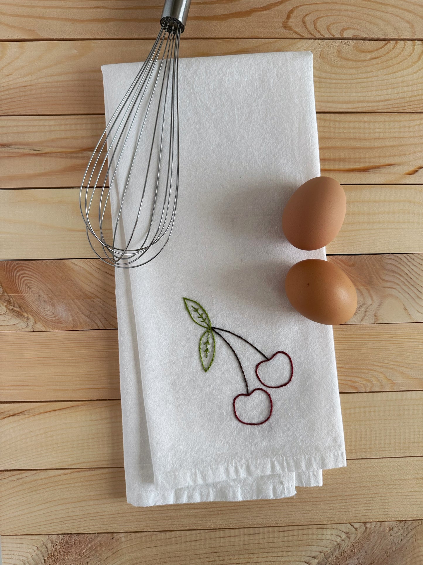 Hand Embroidered Tea Towel