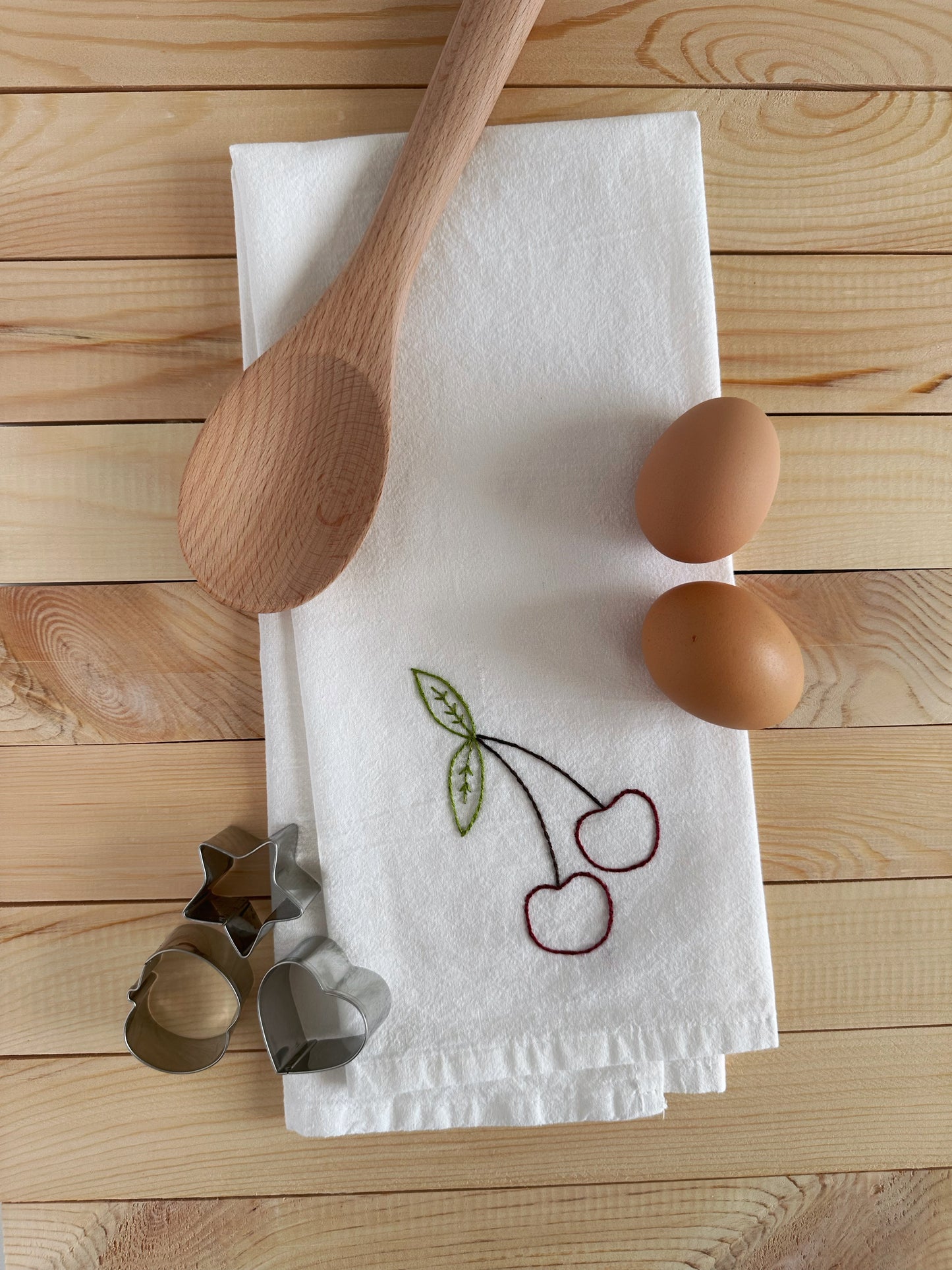 Hand Embroidered Tea Towel