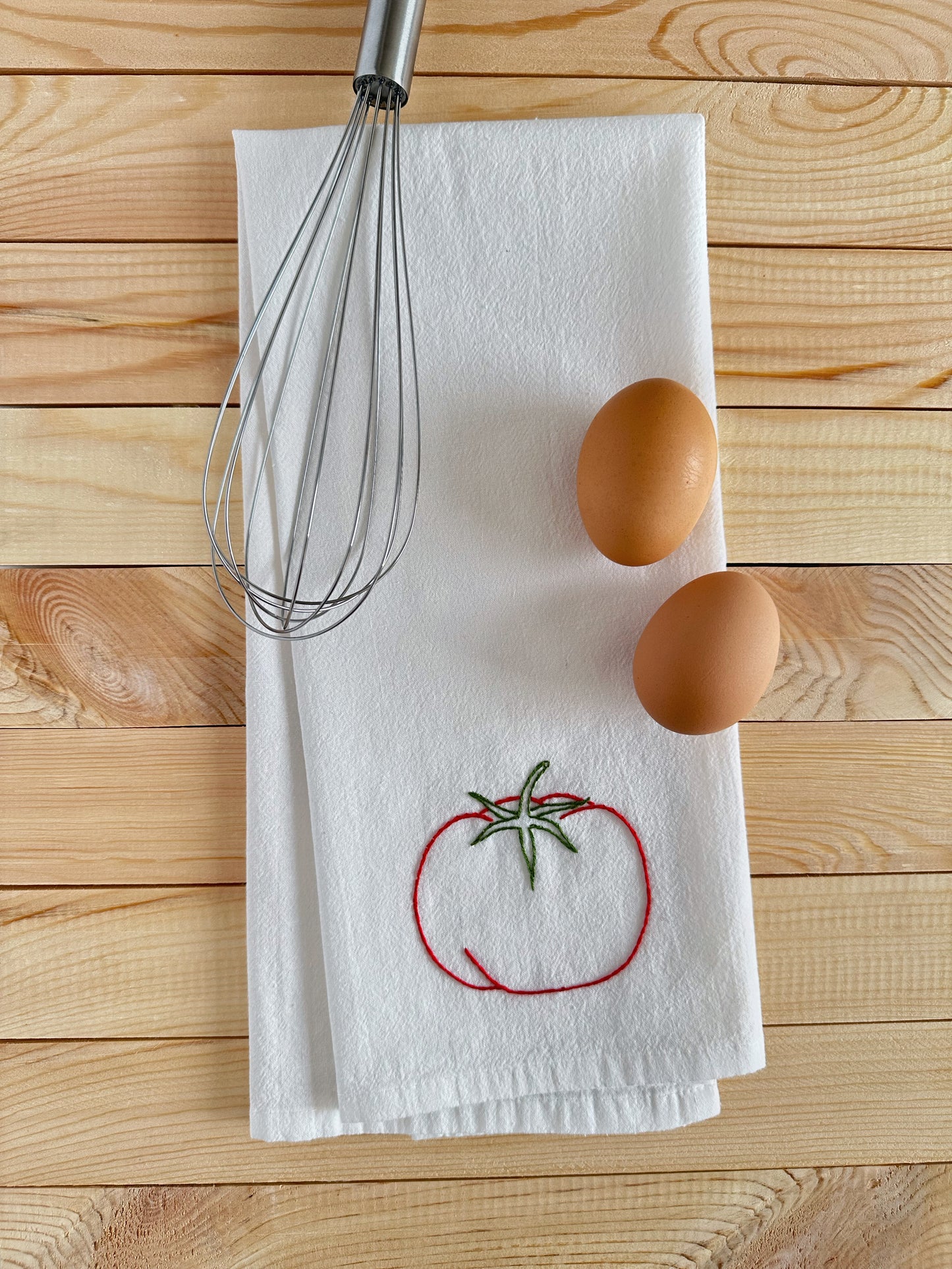 Hand Embroidered Tea Towel