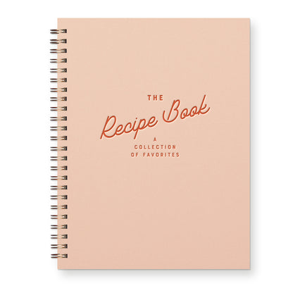Pink recipe book with &